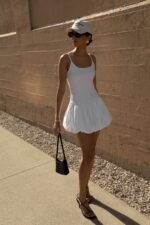Drop Waist Bubble Hem Mini Dress - Image 4