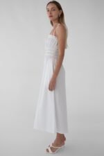 Shirred Bodice Midi Dress - Image 3