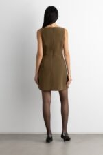 Boat Neck Mini Dress With Pockets - Image 5