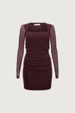 Ruched Waist Square Neck Mini Dress - Image 6