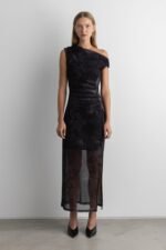 Printed Off Shoulder Midi Dress - Image 6