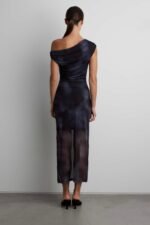 Printed Off Shoulder Midi Dress - Image 4