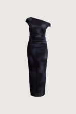 Printed Off Shoulder Midi Dress - Image 5