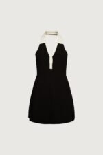 Collared Halter Neck Mini Dress - Image 6
