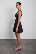 Gathered Cotton Poplin Mini Dress - Image 3