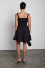 Gathered Cotton Poplin Mini Dress - Image 4
