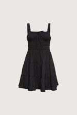Gathered Cotton Poplin Mini Dress - Image 5