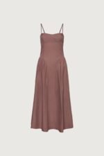 Cotton Poplin Corset Midi Dress - Image 5