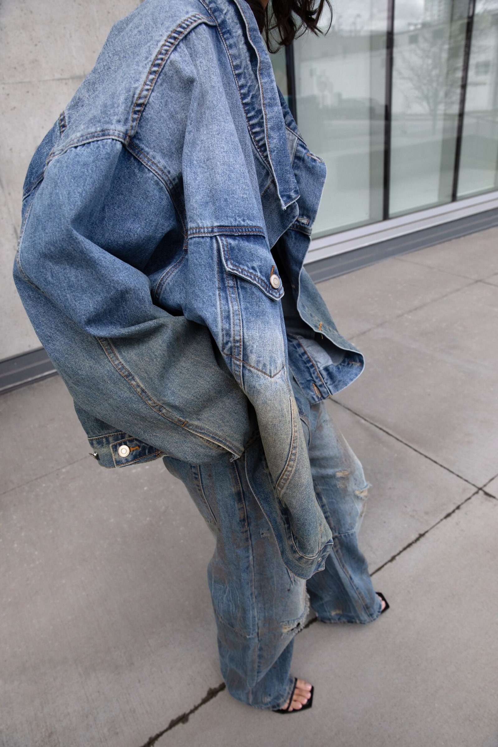 Jacket-15207_Blue-3.jpg Oversized Vintage Denim Jacket - Image 1