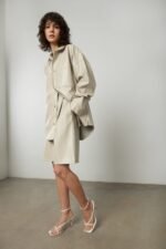 Vegan Leather Shirt Jacket - Image 3