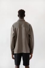 Vegan Leather Shirt Jacket - Image 6