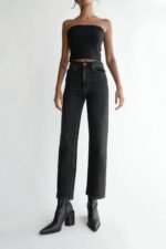 Oak Essential Straight Leg High-Rise Jean - Image 2