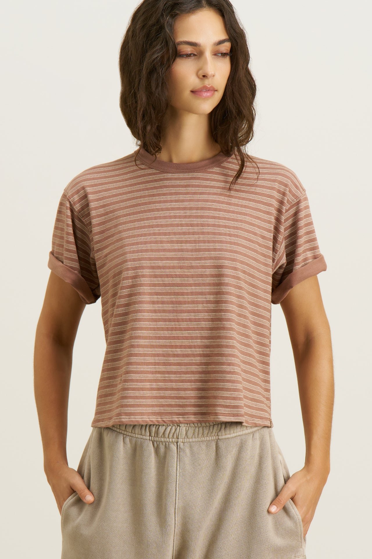 Joah-Brown-Boxy-Tee-Canyon-Stripe-Cotton-Front01_f716a547-3db9-4181-ad62-2e6dc29577aa.jpg Boxy Tee - Image 1