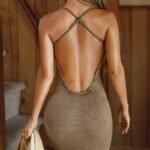 Cross Back Midi Dress