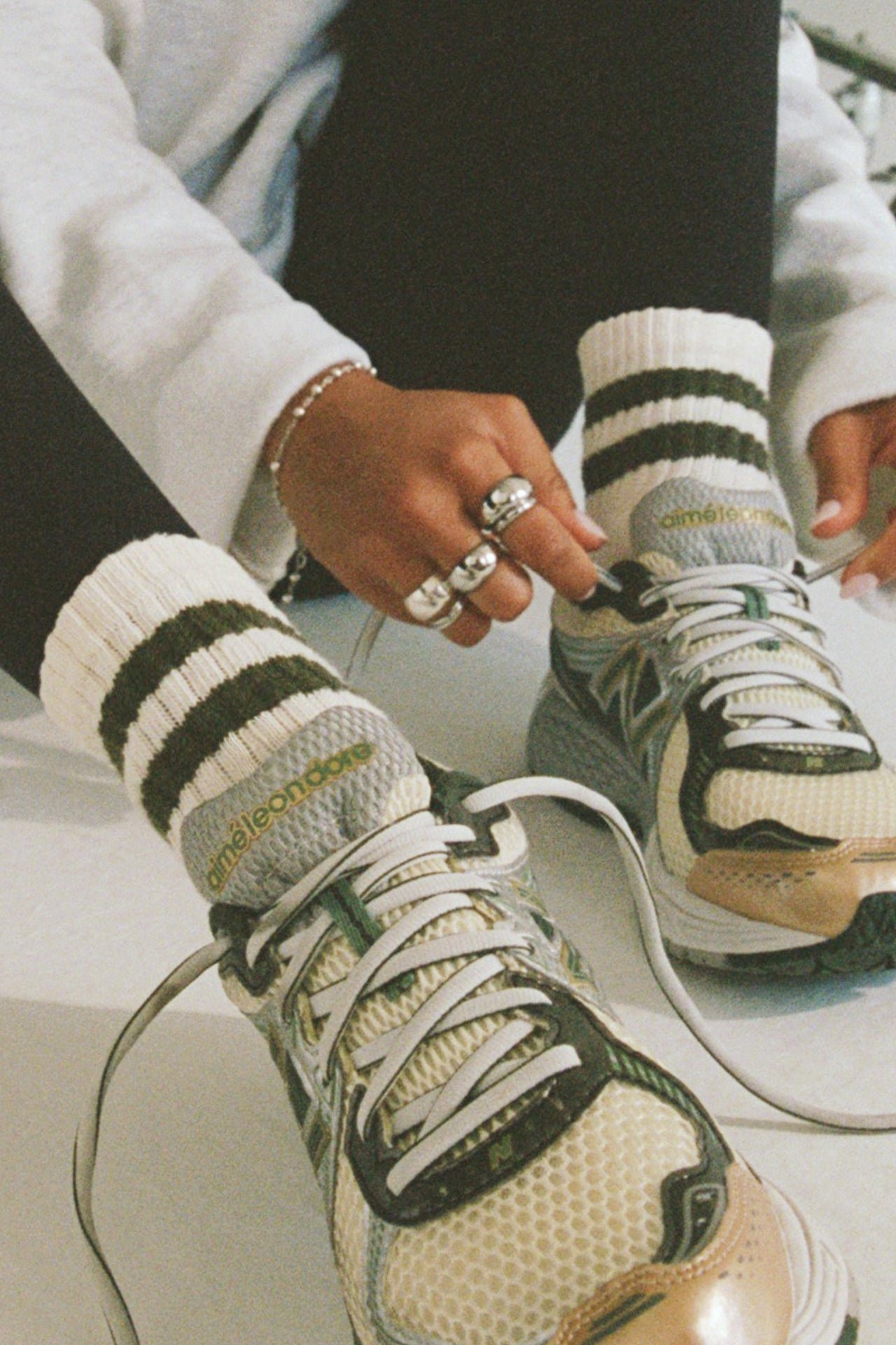 Joah-Brown-Lifestyle-Mini-Stripe-Sock-Moss-Front.jpg Mini Stripe Sock - Image 1