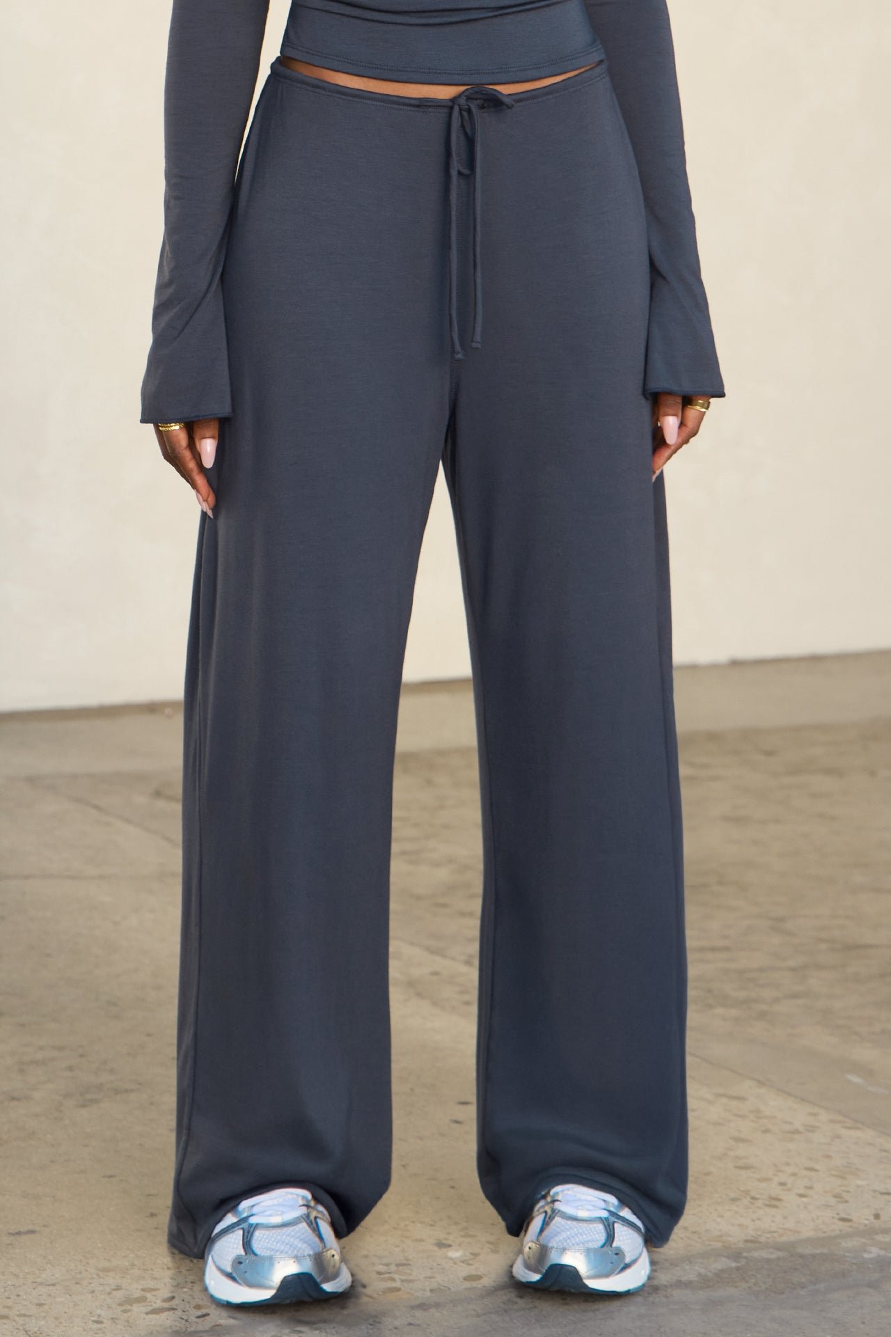 Joah-Brown-Relaxed-Straight-Leg-Pant-Navy-Modal-Front01_399caf92-3305-4636-a07b-c47439a72f95_1.jpg Essential Straight Leg Pant - Image 1
