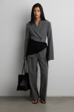 Cinched Waist Double-Breasted Blazer - Image 2