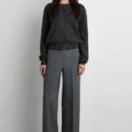 Cropped Half Elastic Waist Pant