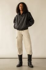 Twill Wide Leg Cargo Pant With Shock Cord - Image 5