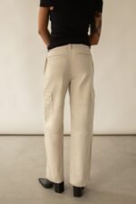 Twill Wide Leg Cargo Pant With Shock Cord - Image 6