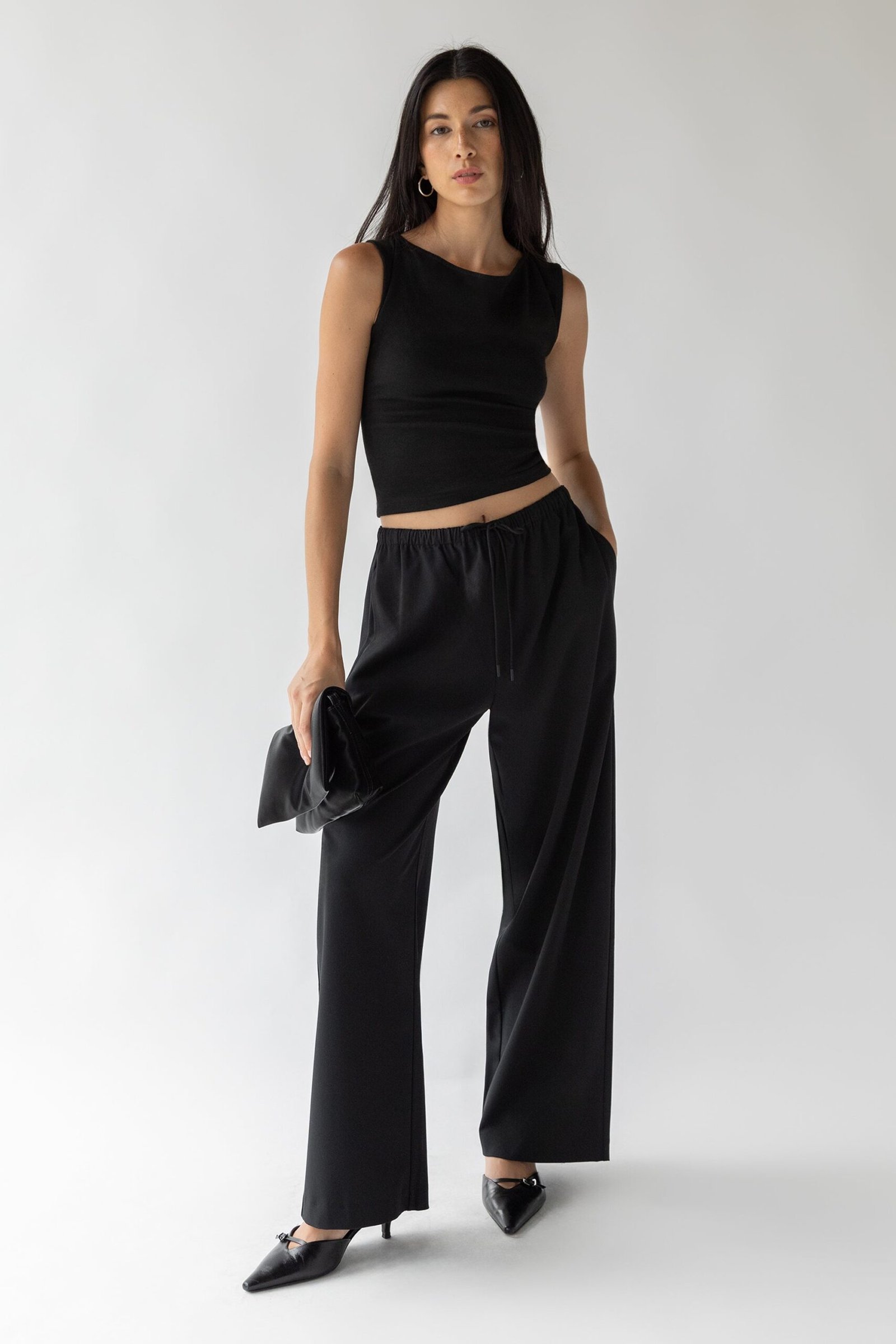 Pant-12259_Black-1.jpg Elastic Waist Dress Pant - Image 1