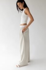 Exposed Elastic Waistband Dress Pant - Image 2