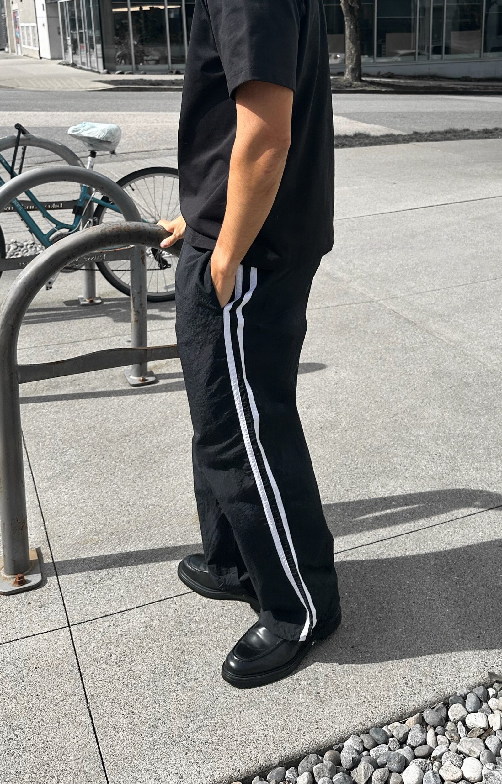 Pant-12387_Black_White-1.jpg Oversized Track Pant - Image 1