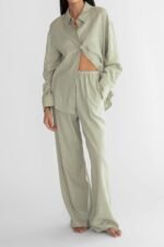 Linen Blend Wide Leg Pant - Image 5