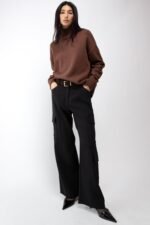Wide Leg Cargo Suiting Pant
