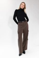 Wide Leg Cargo Suiting Pant - Image 3