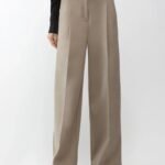 High-Rise Straight Leg Trouser With Pleats
