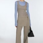 Skirt-Overlay Suiting Trouser