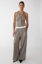 Exposed Drawstring Waist Trouser - Image 3