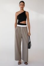 Exposed Drawstring Waist Trouser - Image 5