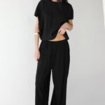 Crinkled Rayon Elastic Waist