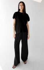 Crinkled Rayon Elastic Waist - Image 3