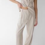Double Pleated Wide Leg Pant