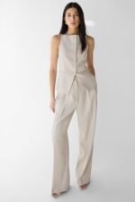 Double Pleated Wide Leg Pant - Image 2