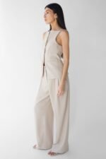 Double Pleated Wide Leg Pant - Image 4