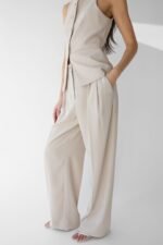 Double Pleated Wide Leg Pant - Image 5