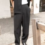 Crinkled Pleated Trouser