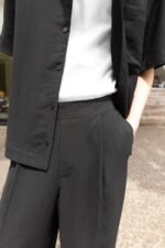 Crinkled Pleated Trouser - Image 2