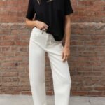 Regular Length Twill Barrel Leg Pant