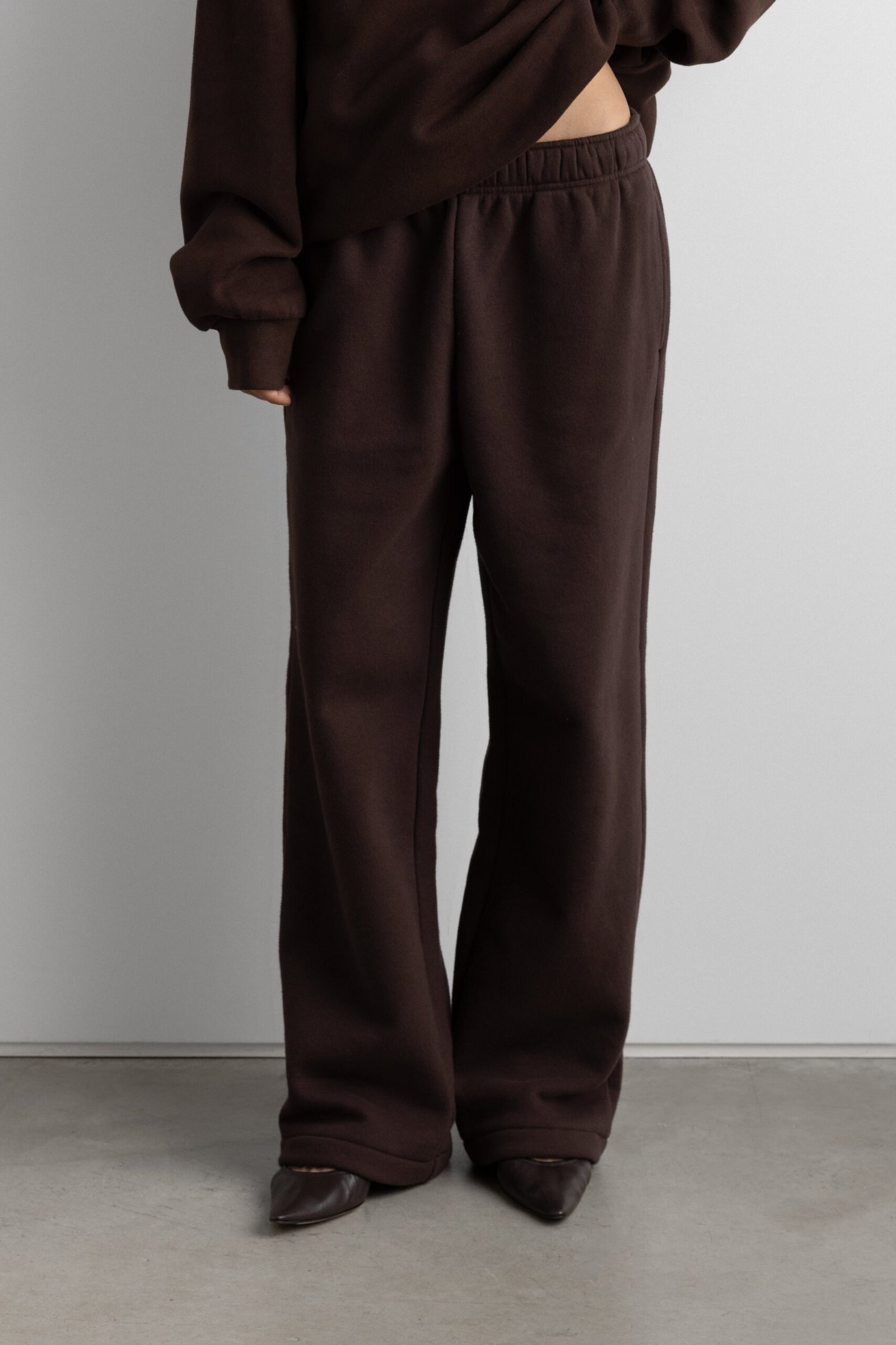 Pant-14377_Coffee_Bean-1.jpg Fleece Studio Sweatpant With Shockcord Hem - Image 1