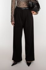 Wide Leg Trouser With Belt