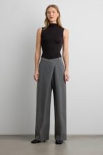 Front Wrap Straight Leg Trouser - Image 2