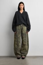 Camo Print Barrel Leg Pant - Image 5