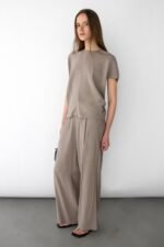 Crinkled Rayon Elastic Waist Pant - Image 4