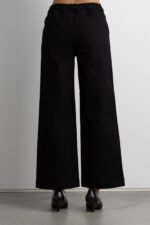 Cropped Length Twill Wide Leg Pant - Image 4