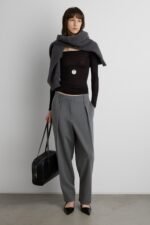 Wide Leg Trouser With Double Belt Detail - Image 3